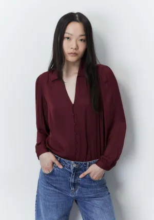 Buttons blouse - Burgundy