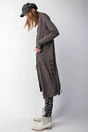 CAMILA LACE SIDE CARDI ASH*