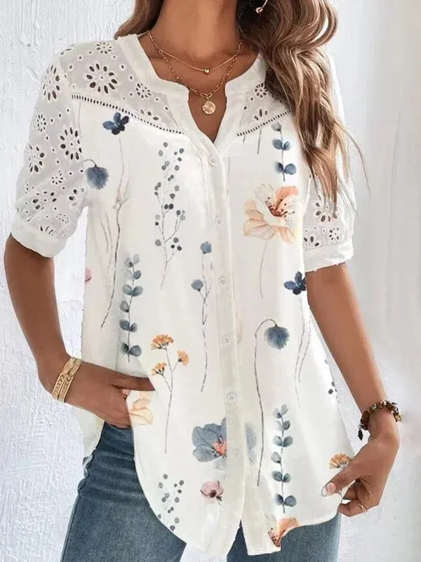 Caroline - Elegant Short Sleeve Shirt