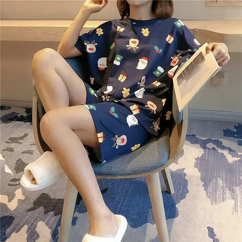 Cartoon Cotton Autumn Long-sleeved Loose Casual Pajamas