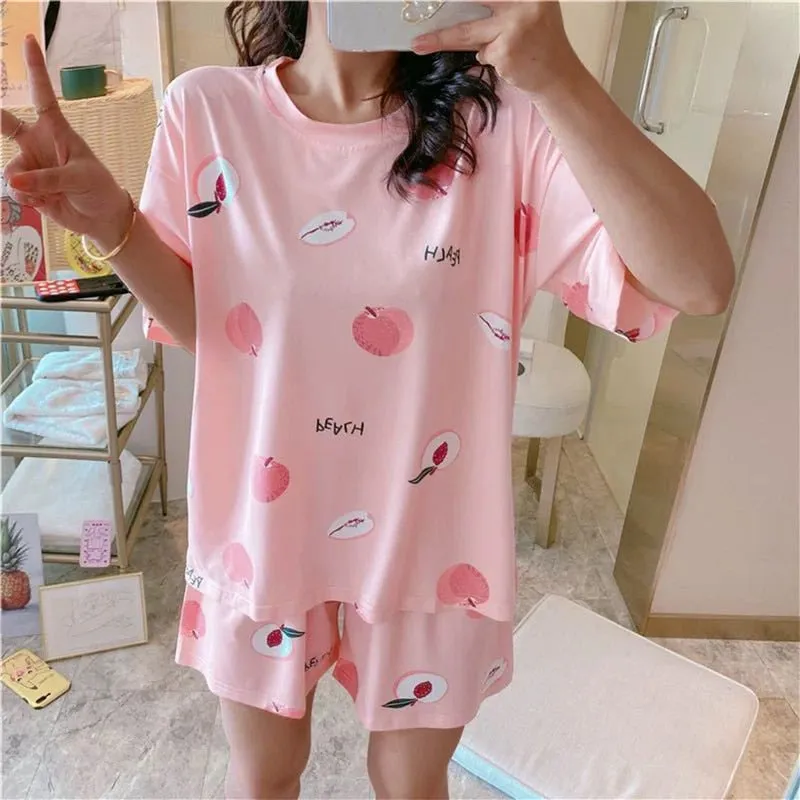 Cartoon Cotton Autumn Long-sleeved Loose Casual Pajamas
