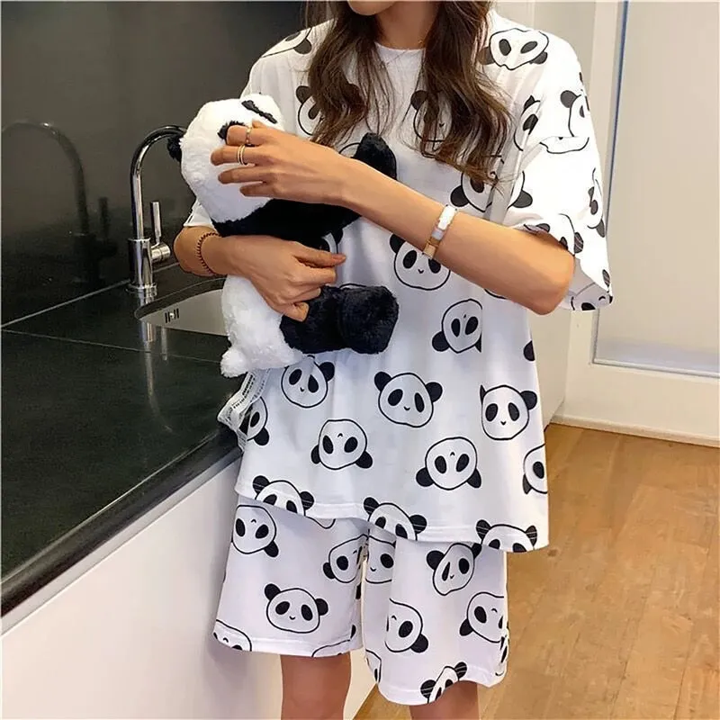 Cartoon Cotton Autumn Long-sleeved Loose Casual Pajamas