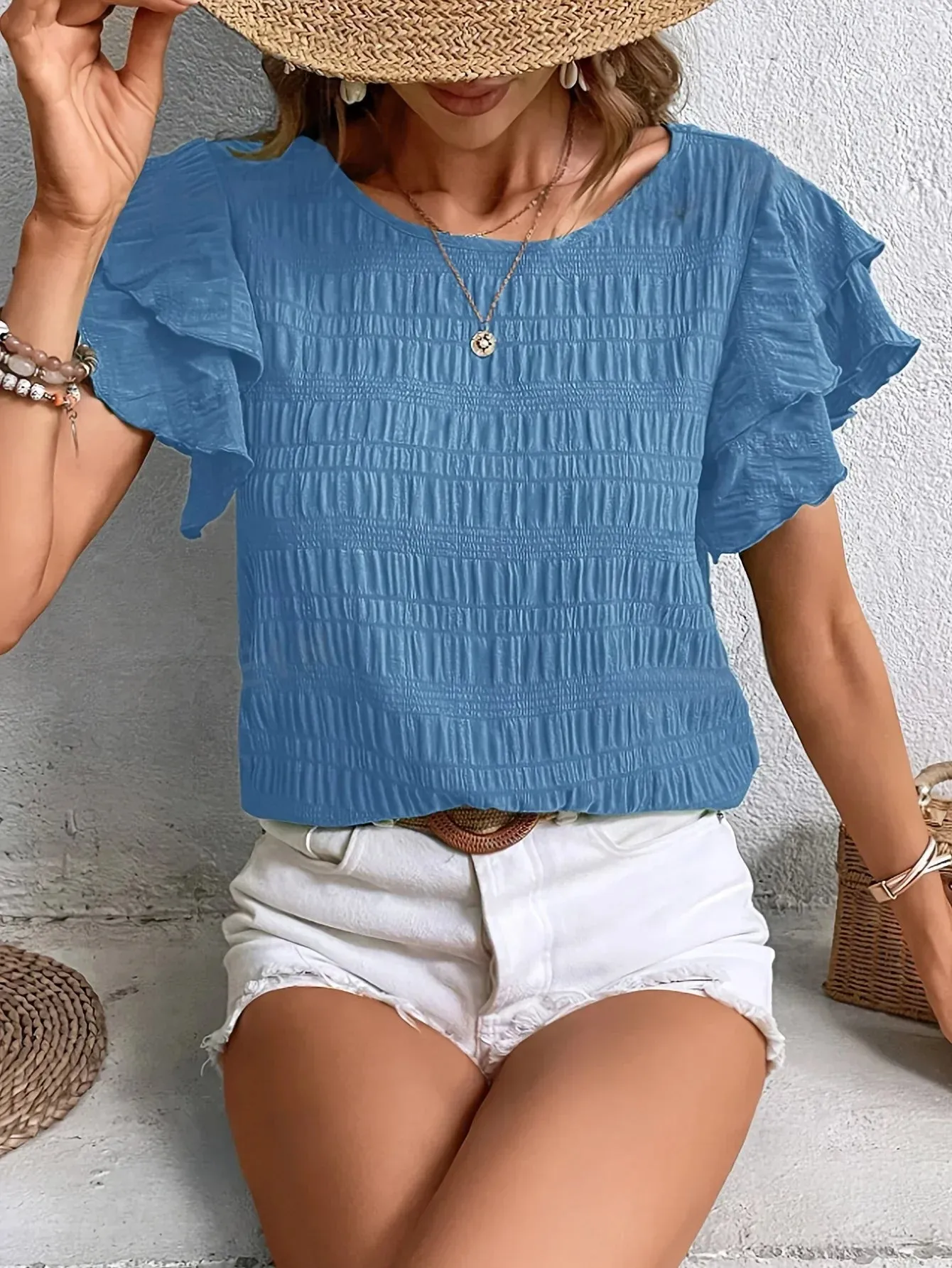 Charmaine™ | Breezy Blouse with Playful Ruffles
