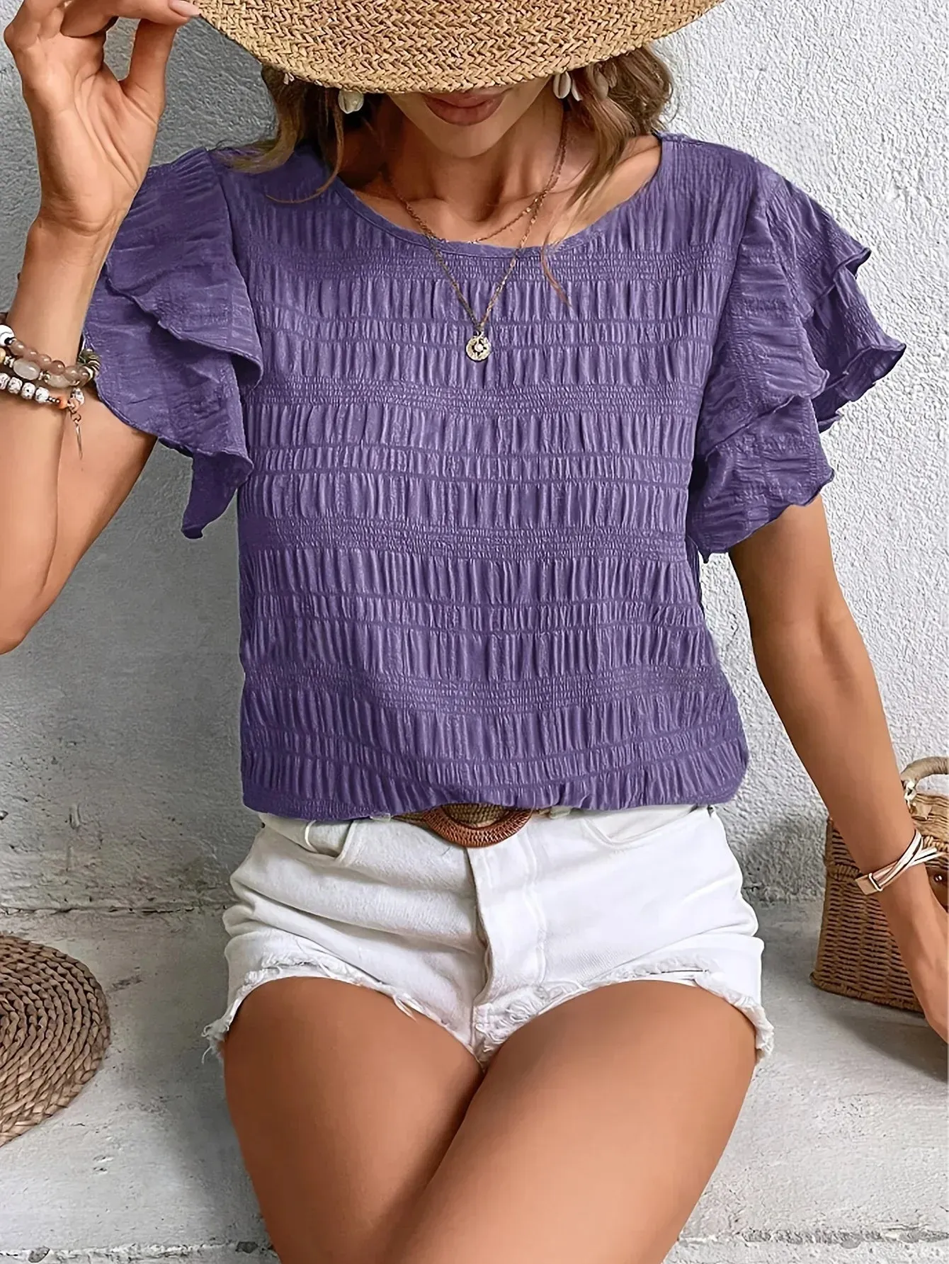 Charmaine™ | Breezy Blouse with Playful Ruffles