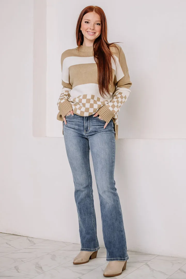 Checkmate Combo Knit Sweater
