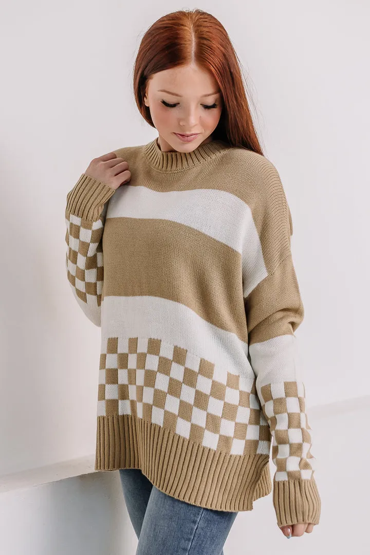 Checkmate Combo Knit Sweater