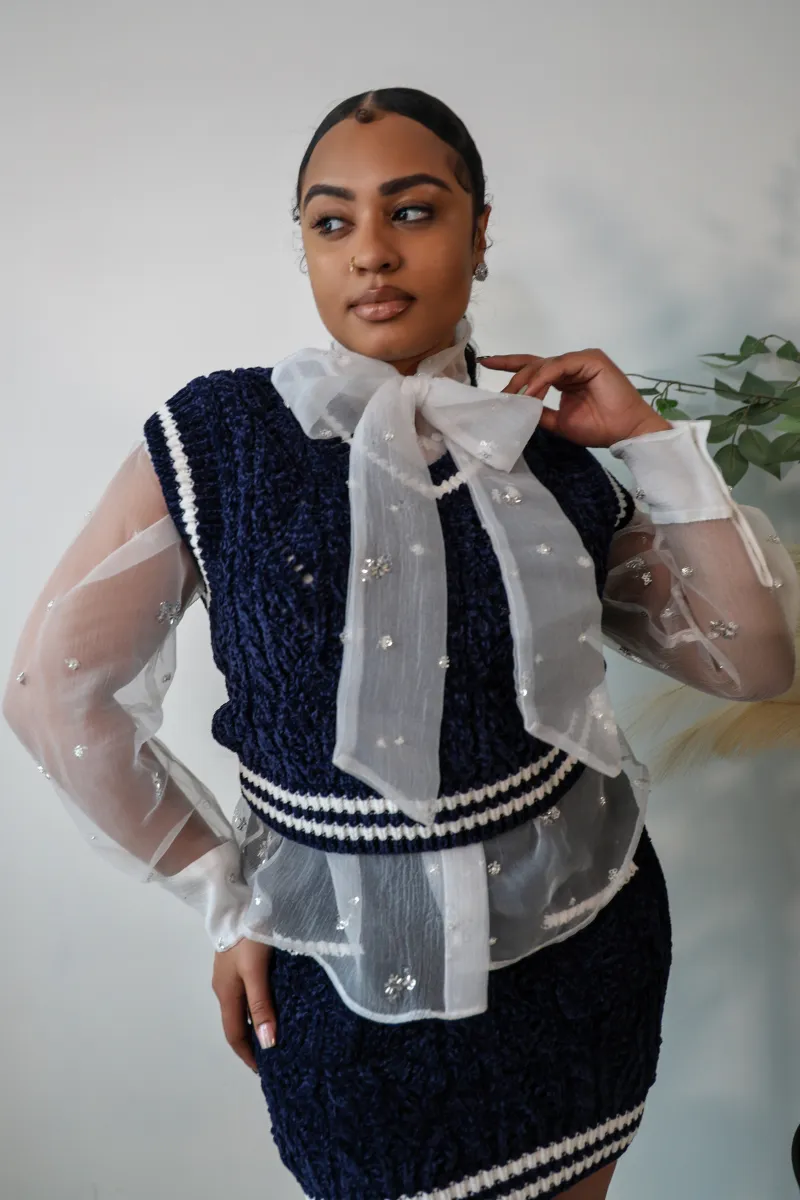 Chenille Contrast Vest