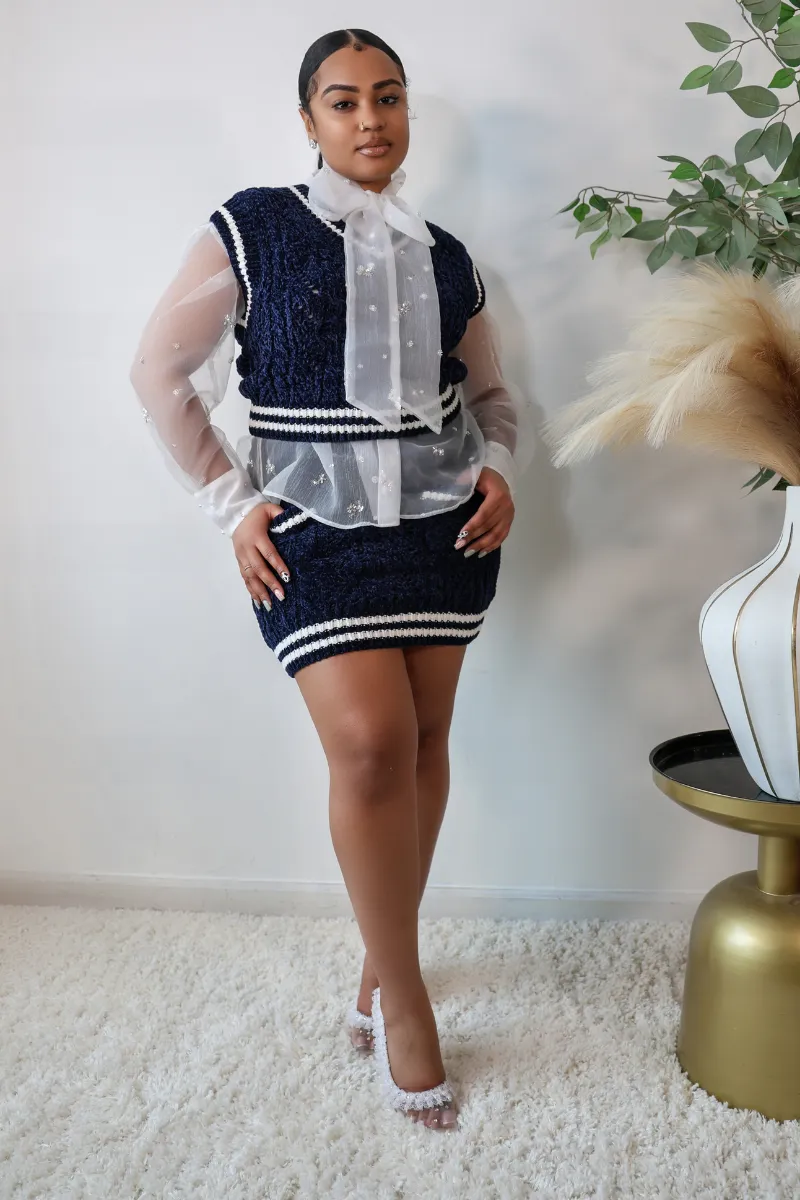 Chenille Contrast Vest