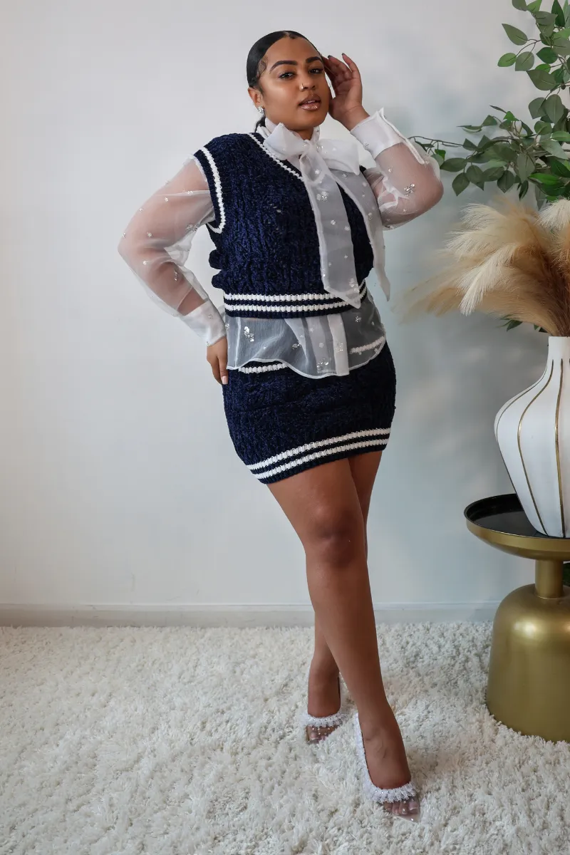 Chenille Contrast Vest