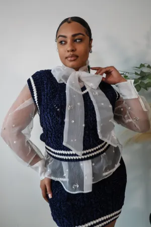 Chenille Contrast Vest