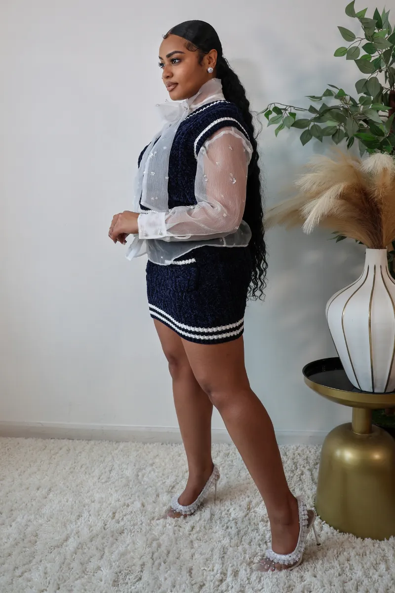 Chenille Contrast Vest