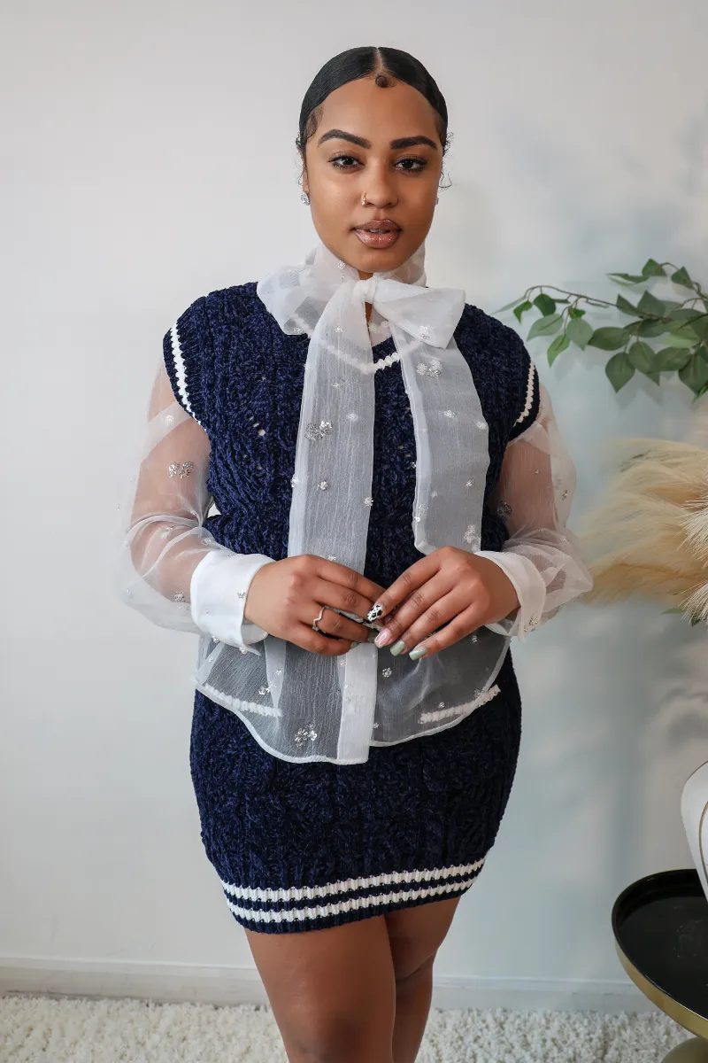Chenille Contrast Vest