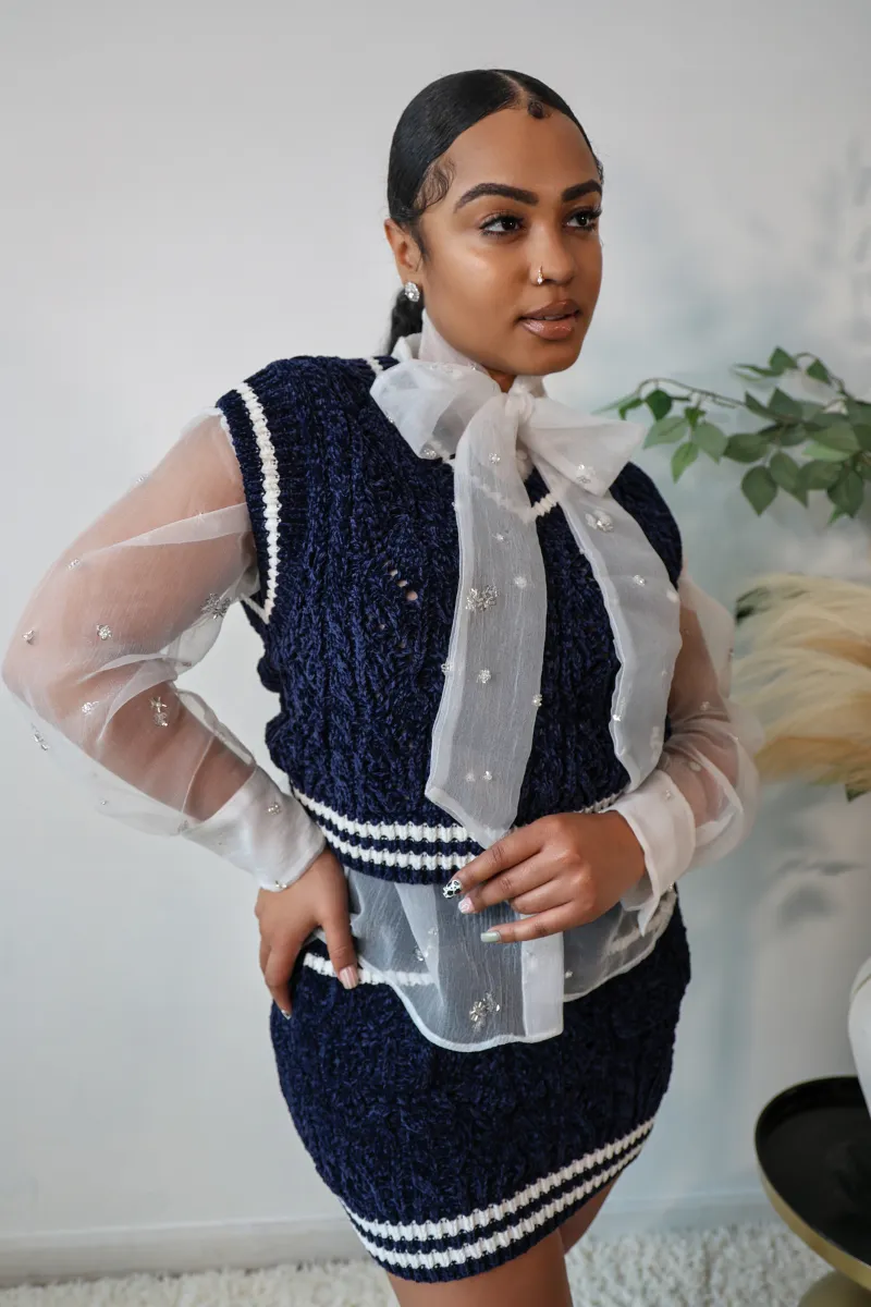 Chenille Contrast Vest