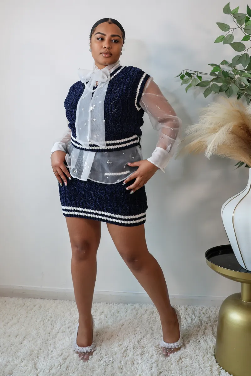 Chenille Contrast Vest