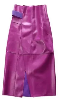 Chic Asymmetrical Leather Midi Skirt