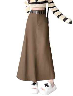 Chic Flow Maxi Leather Skirt