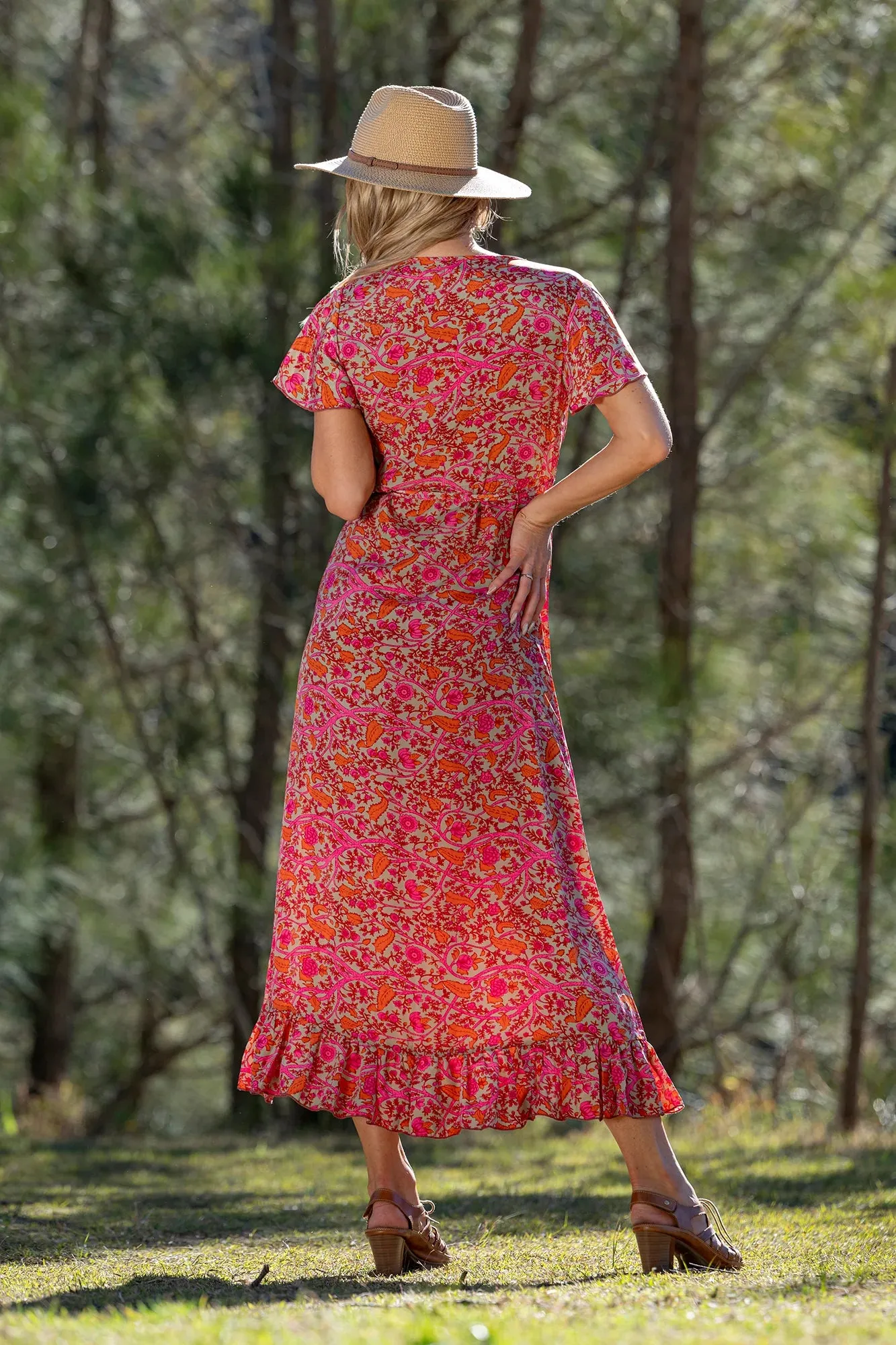 Cienna - Yarrow Short Sleeve Wrap Dress
