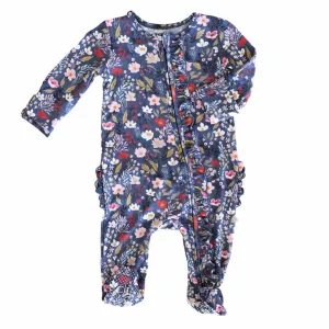 CL Ruffle Footie | Midnight Meadow
