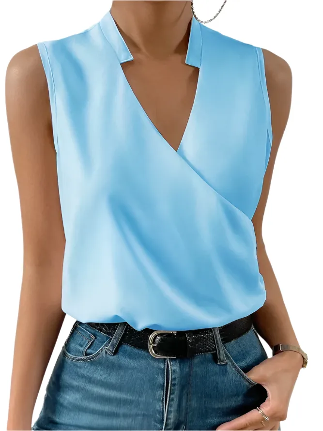 Céleste – Luxurious Women's Sleeveless Shirt