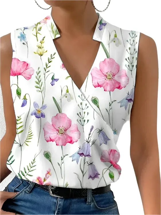 Céleste – Luxurious Women's Sleeveless Shirt