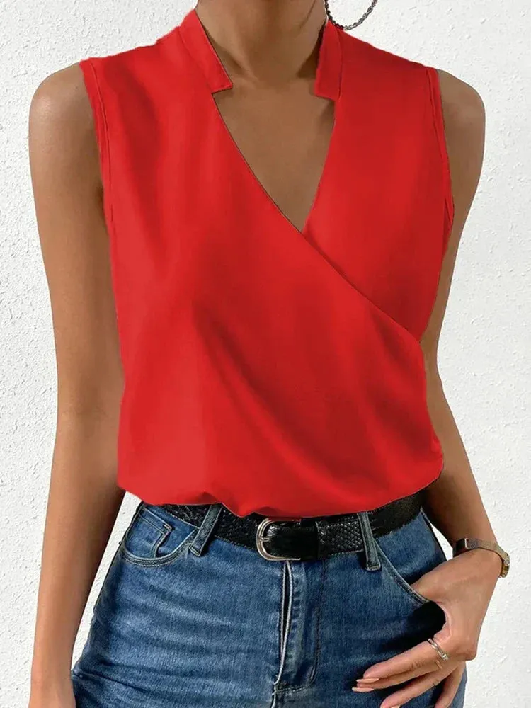Céleste – Luxurious Women's Sleeveless Shirt