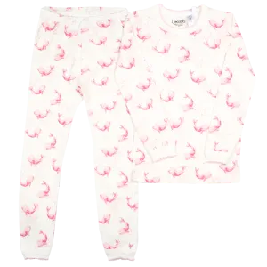 Coccoli Kid Pyjama Pink Whales