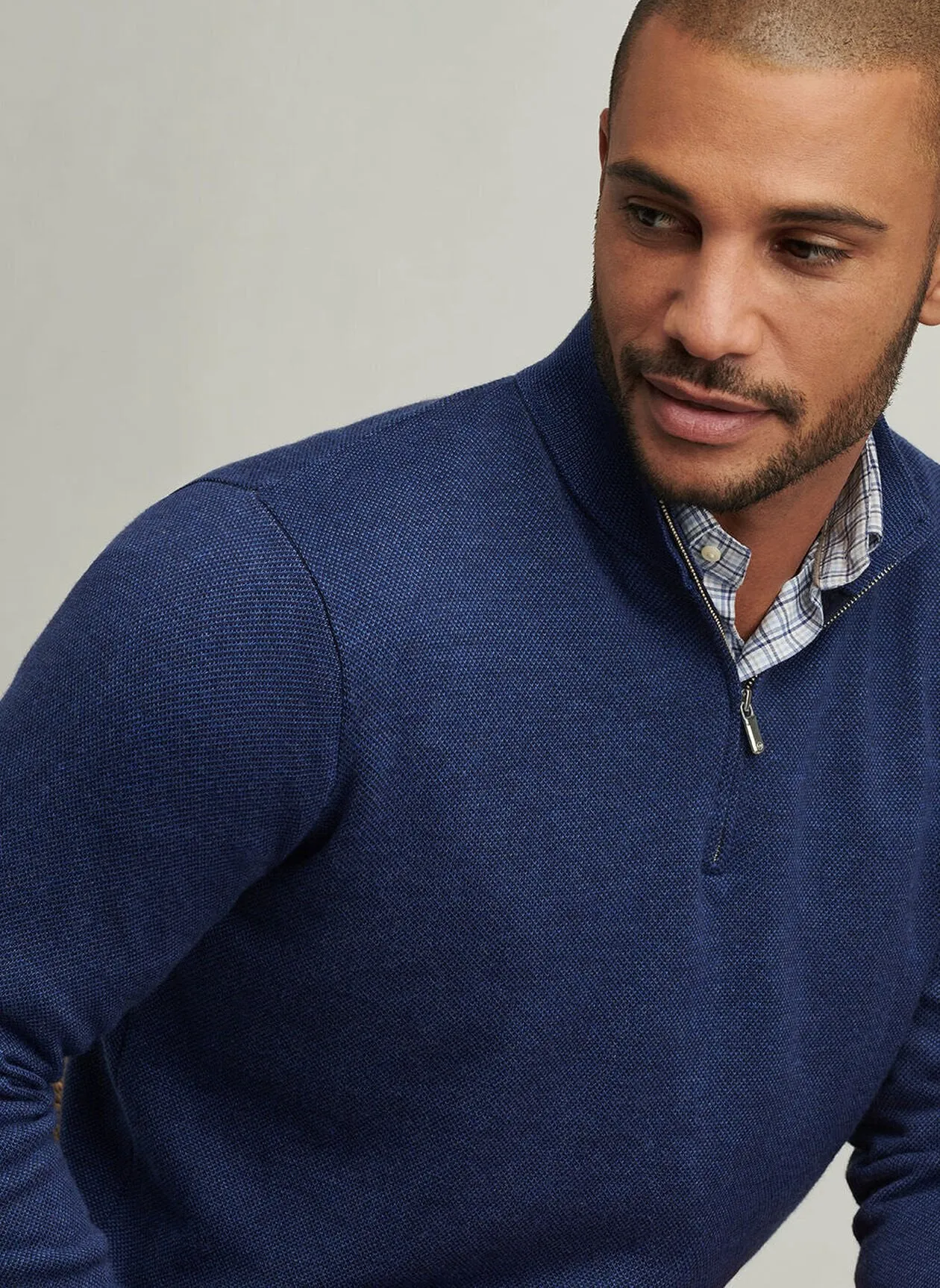 Coolspun Birdseye Quarter-Zip Sweater