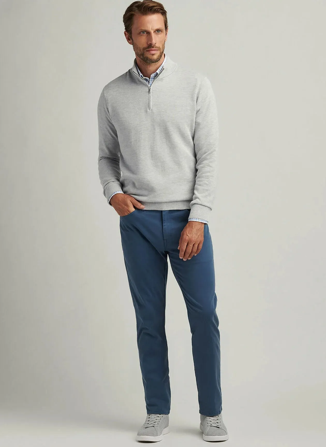 Coolspun Birdseye Quarter-Zip Sweater
