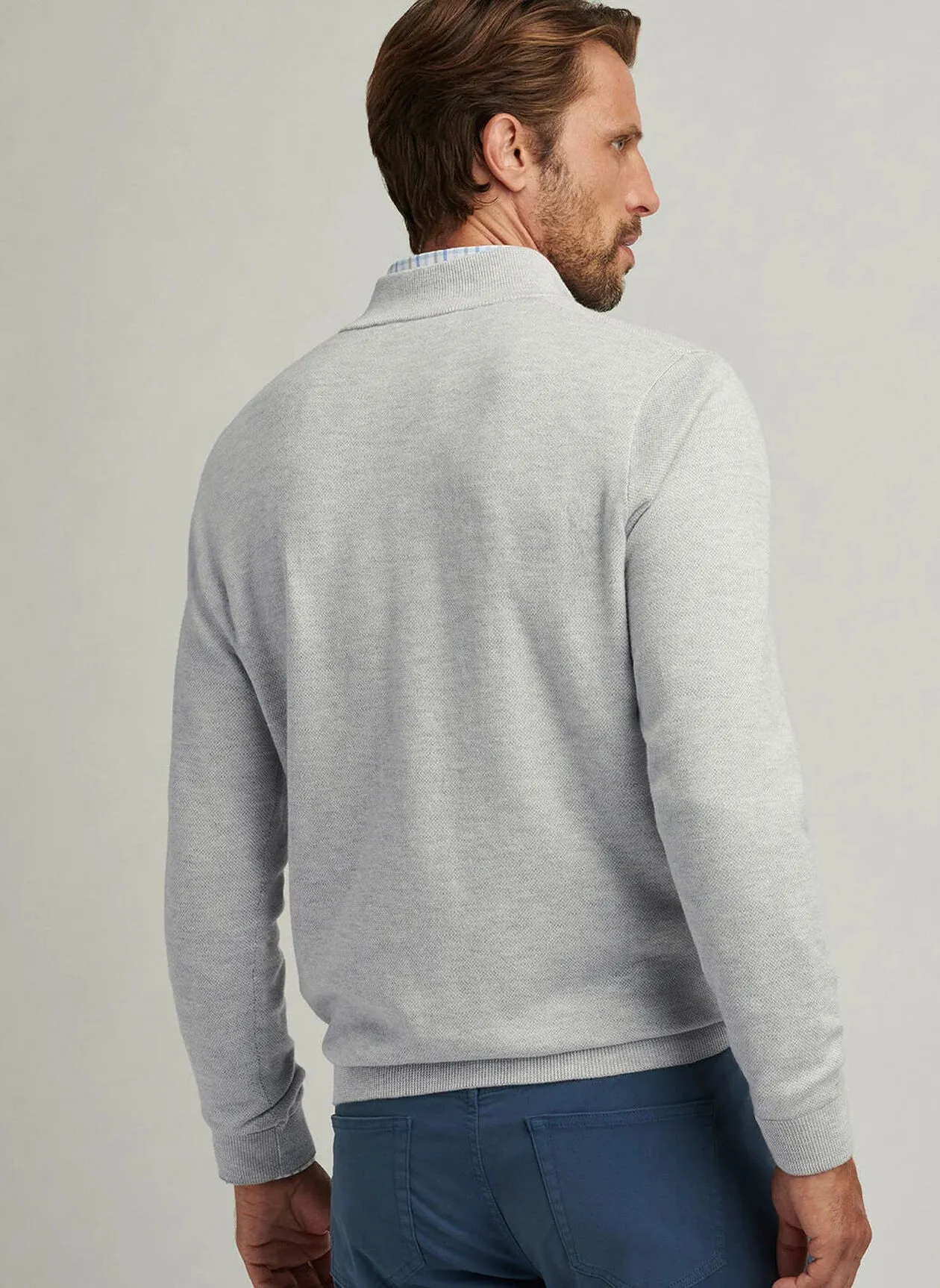Coolspun Birdseye Quarter-Zip Sweater