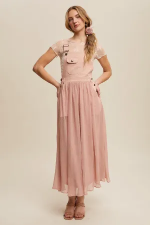 Cotton Maxi Overall Dress