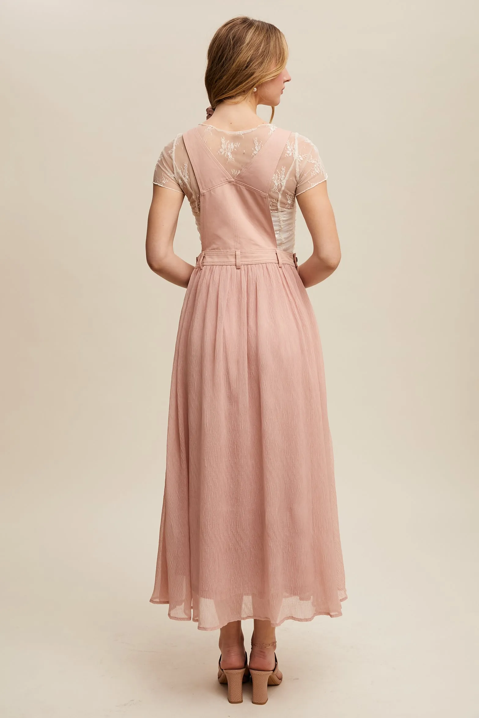 Cotton Maxi Overall Dress