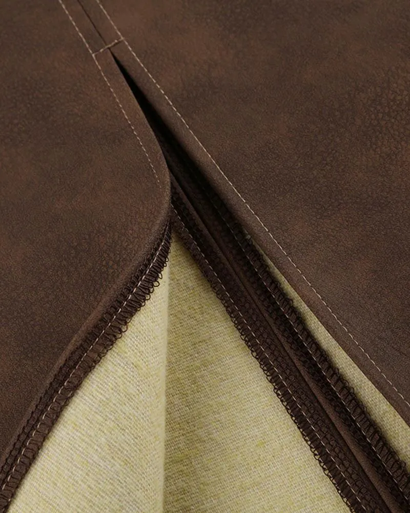 Cowgirl Leather Maxi Skirt