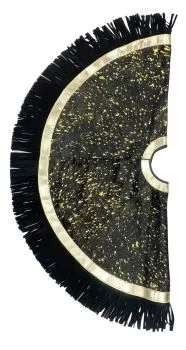 Cowhide Leather Christmas Tree Skirt - Gold Acid Wash