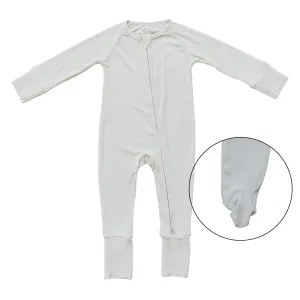Cream Ribbed Bamboo Sleeper