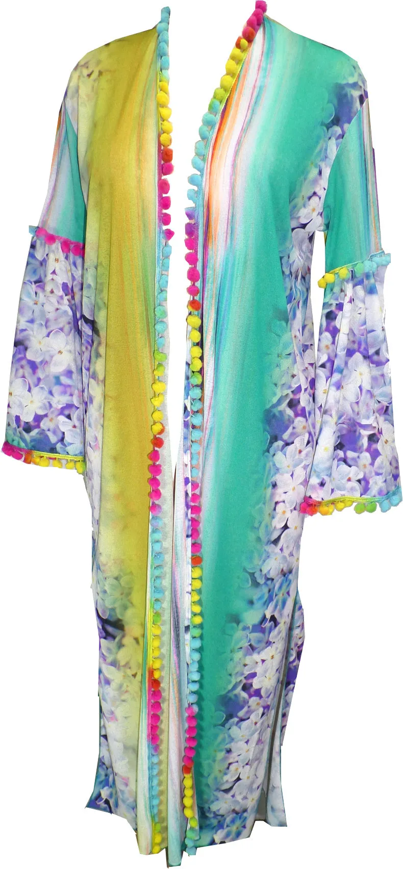 Crepe Knit Long Kimono