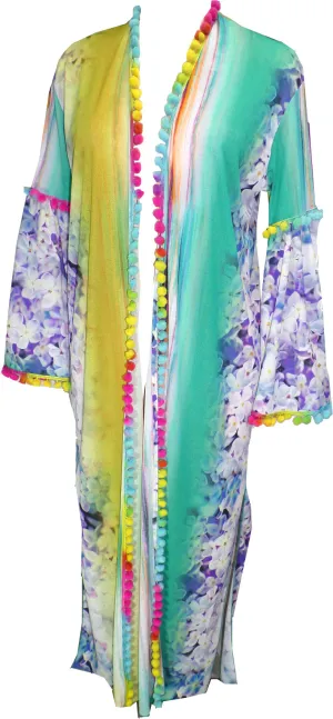 Crepe Knit Long Kimono