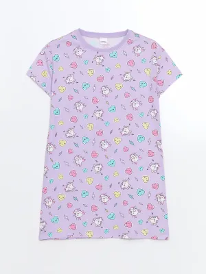 Crew Neck Girl Nightgown