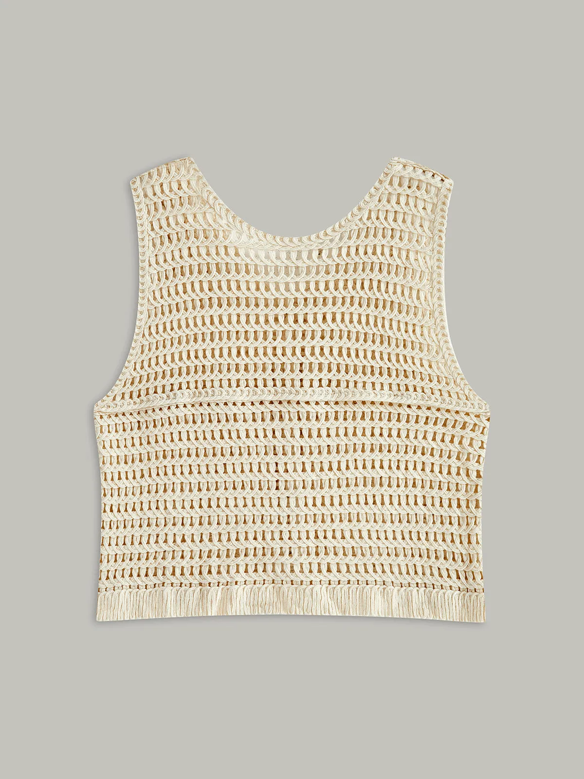 Crochet Buttoned Vest
