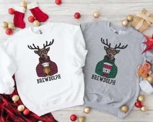 Custom Brewdolph Christmas Shirt for Women