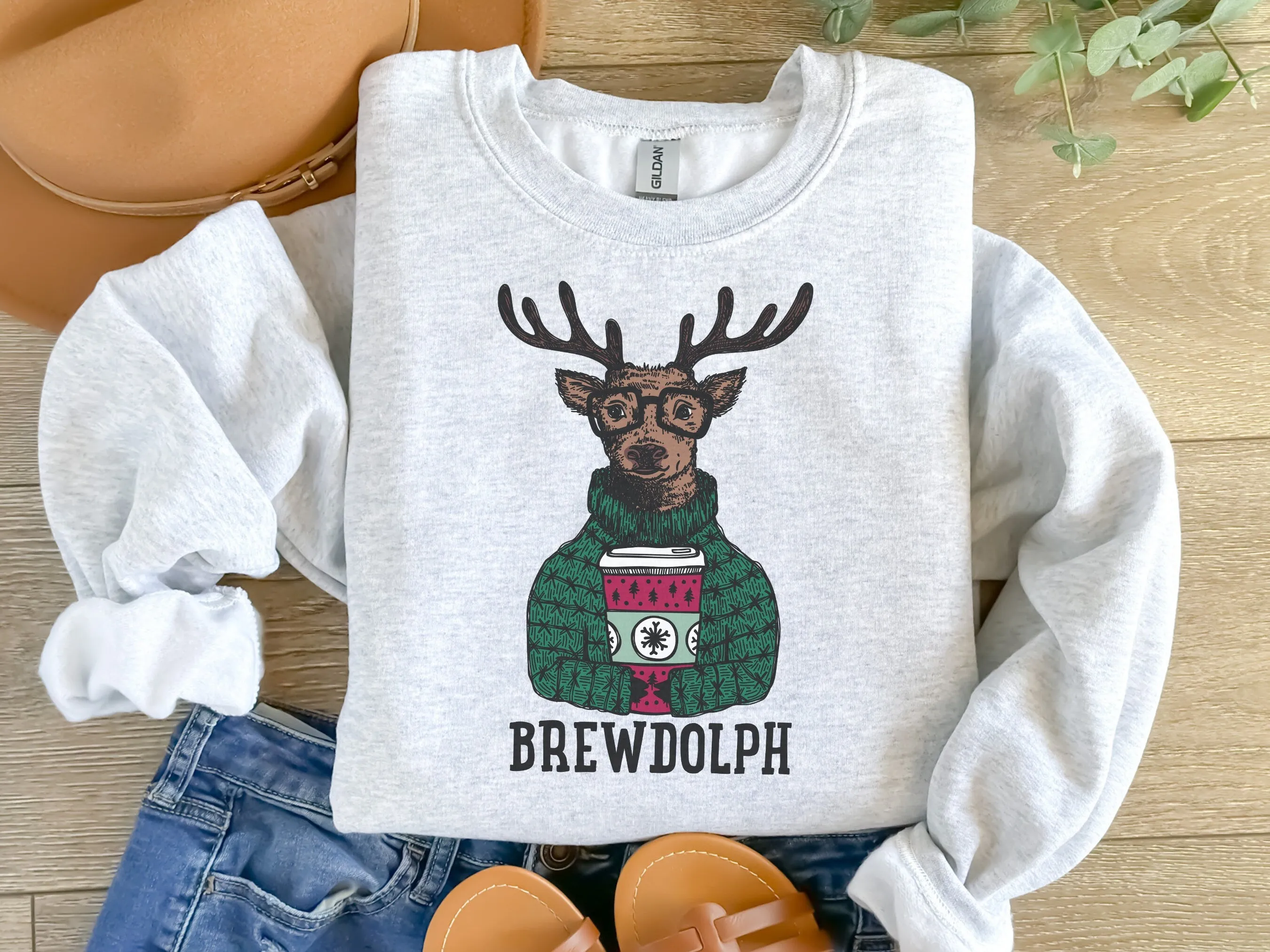 Custom Brewdolph Christmas Shirt for Women