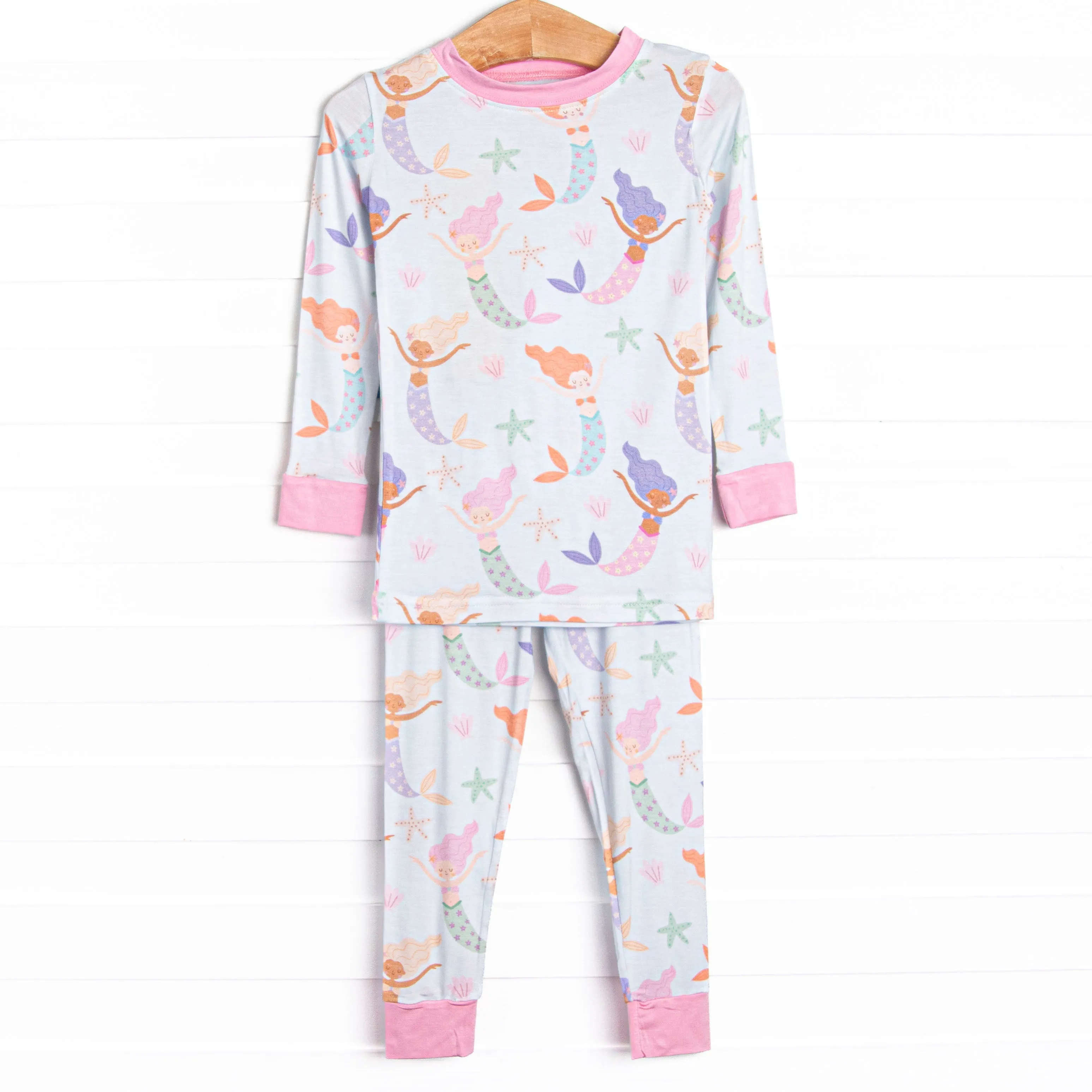 Deep Sea Sleep Bamboo Pajama Set, Blue