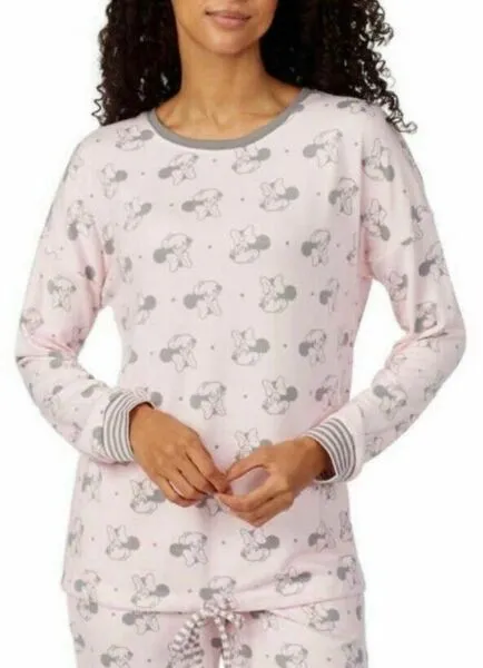 Disney Womens 2 Piece Cozy Pajama Set (Mickey Mouse, )