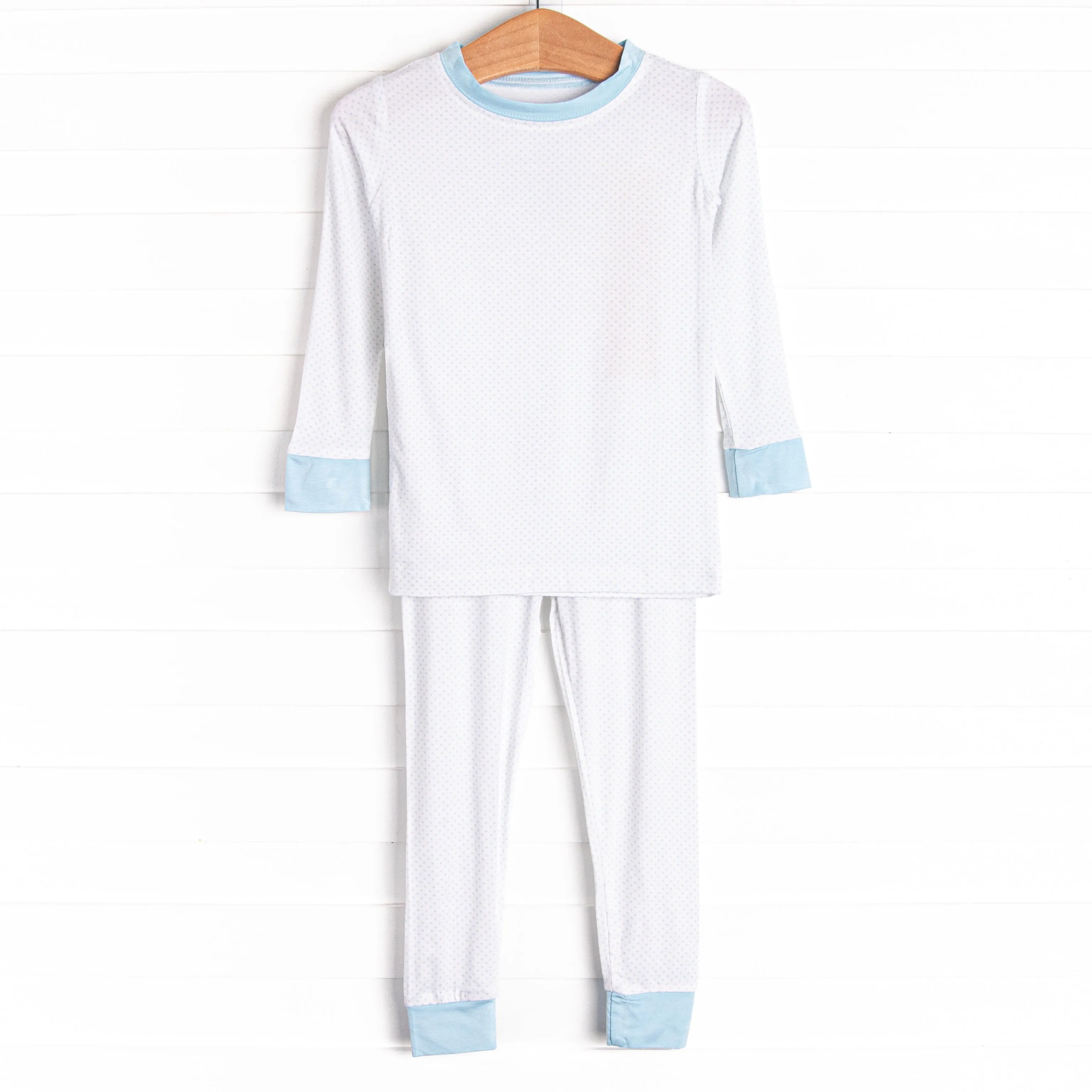 Dotted Daydreams Bamboo Pajama Set, Blue