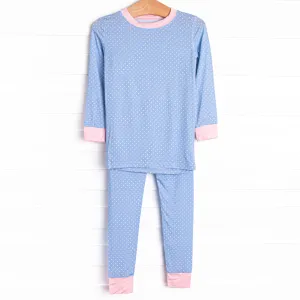 Dottie Bamboo Pajama Set, Blue