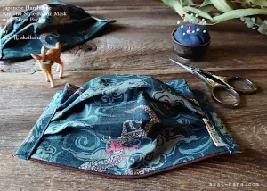 Dragon and cloud, Handmade Fabric Mask with filter pocket & Nose Wire, comes with 1 Free Filter Insert ⦿fmjf024