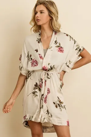 DREAMY KIMONO DRESS IVORY FLORAL