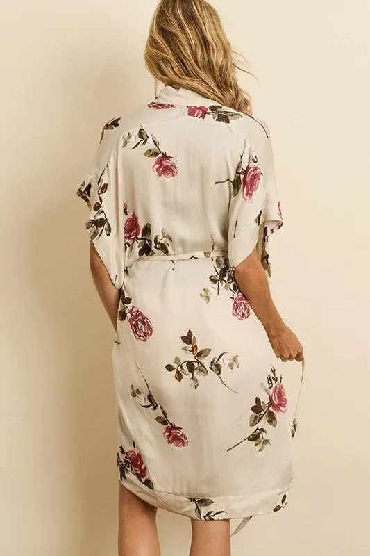 DREAMY KIMONO DRESS IVORY FLORAL