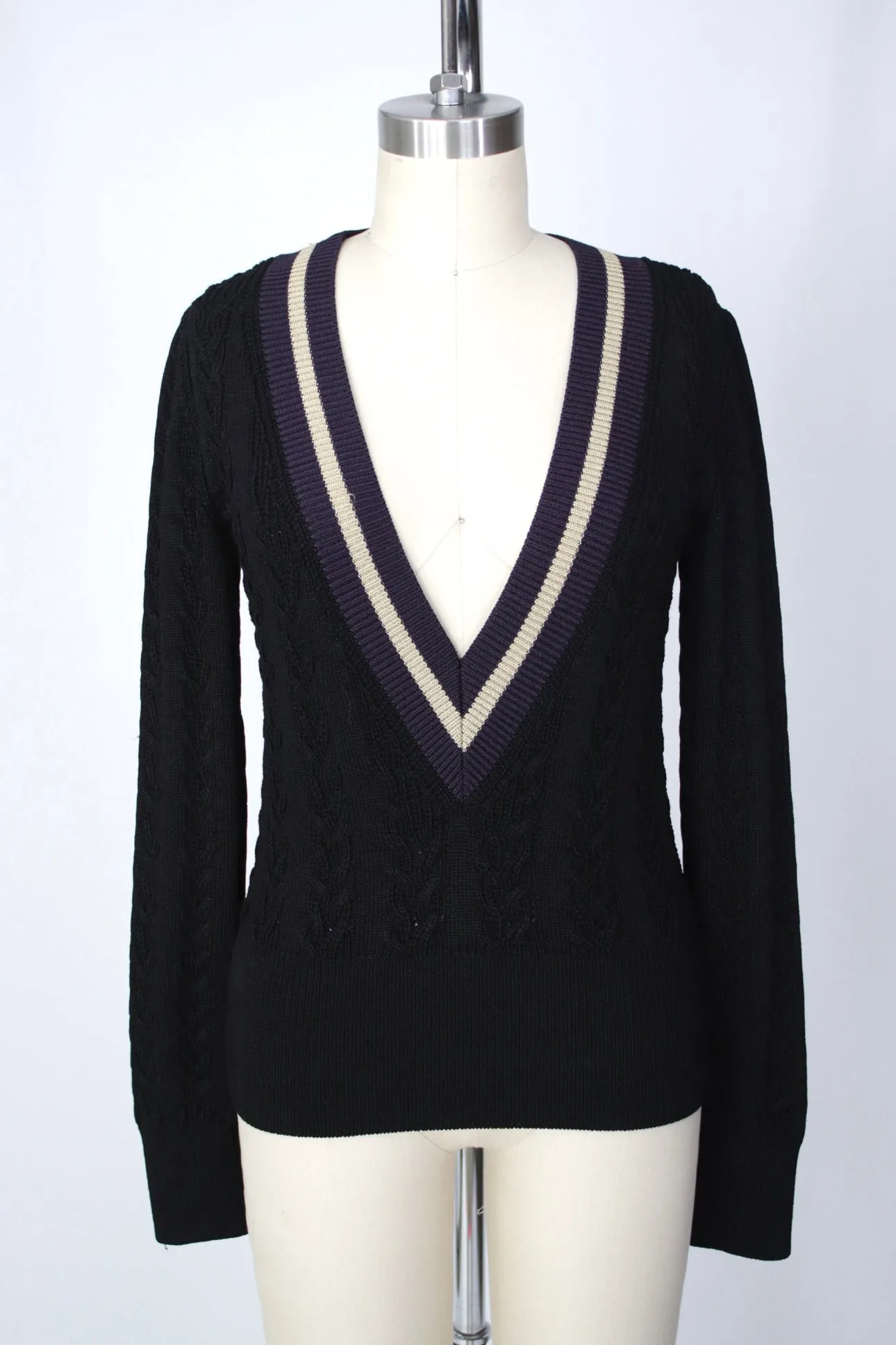 Dries Van Noten Varsity Cable Knit Sweater