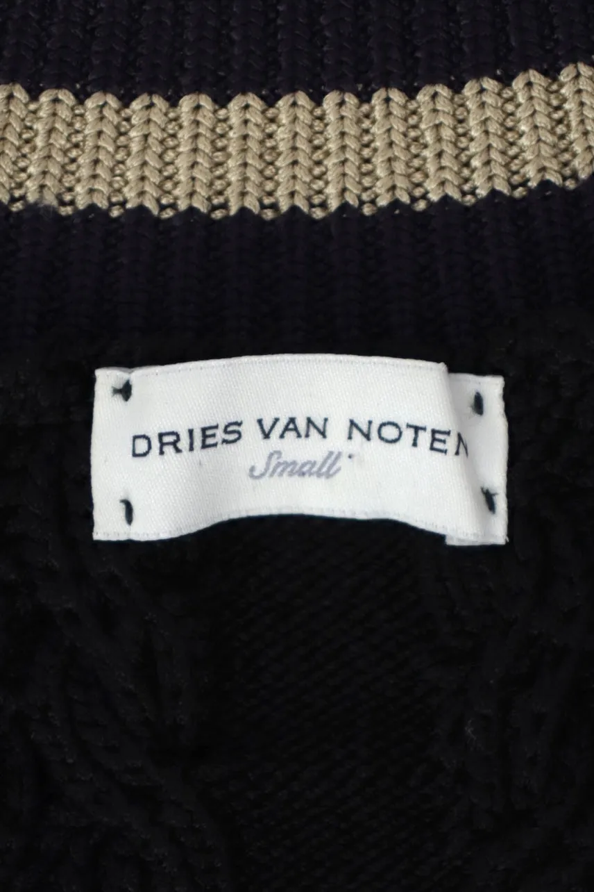 Dries Van Noten Varsity Cable Knit Sweater