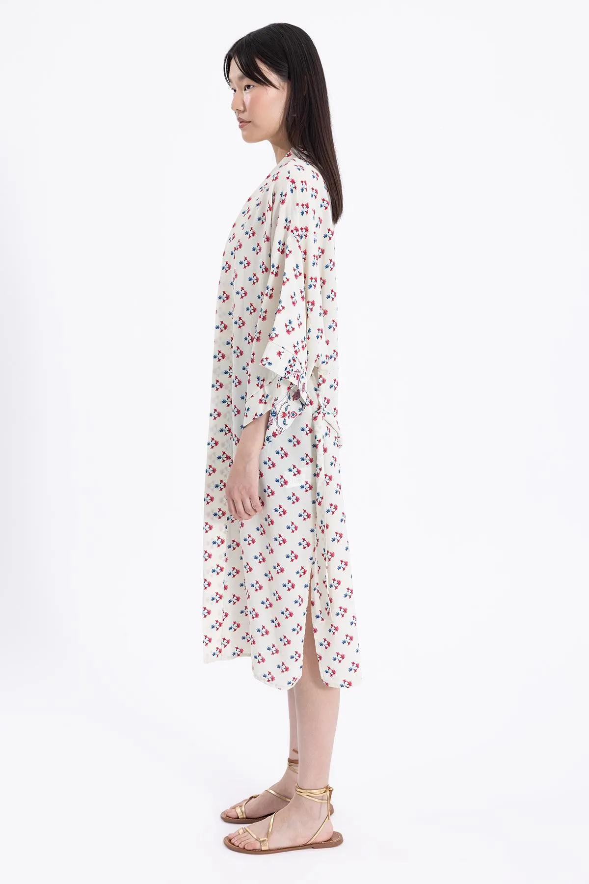 Ecru Floral Kimono